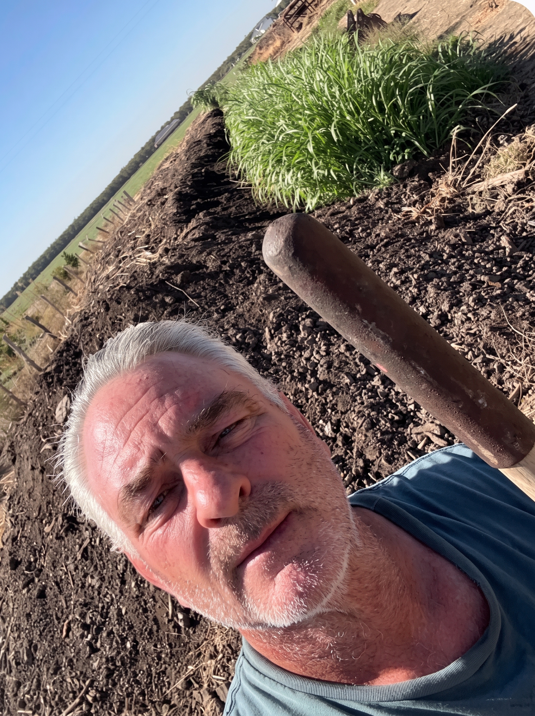 Jack Davis in front of the Terra Preta worm bedding