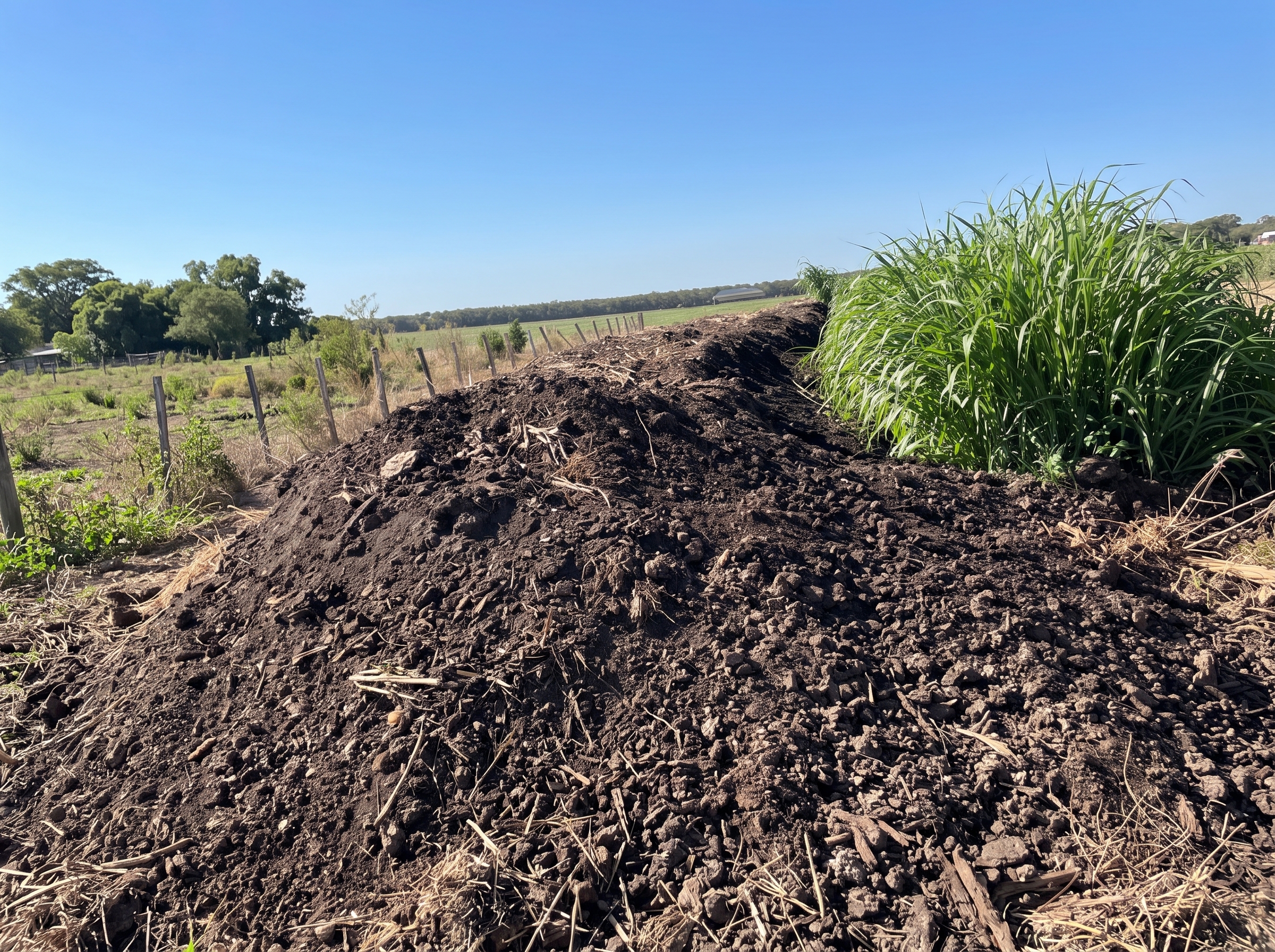 Terra Preta worm casting bed with cover crops