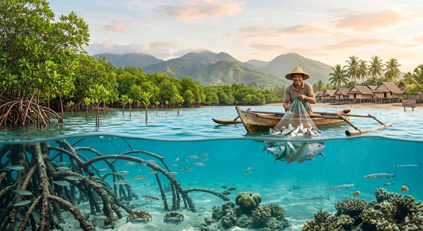 The Blue Carbon Multiplier Effect: Lombok Fishers Link Mangrove Reforestation to Food Security